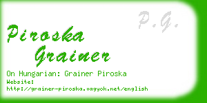 piroska grainer business card